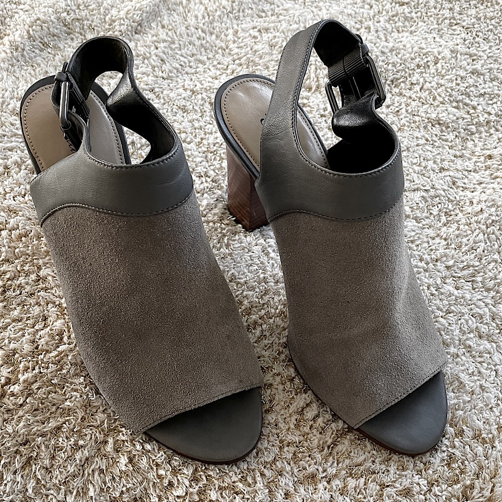 Anthropologie Miss Albright Grey Sling-backs